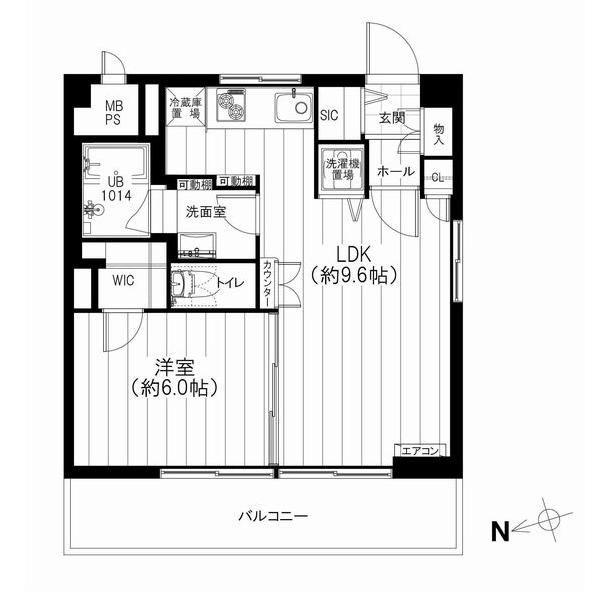 Floor plan. 1LDK, Price 13,900,000 yen, Footprint 36 sq m , Balcony area 5.1 sq m storage space is a rich design.