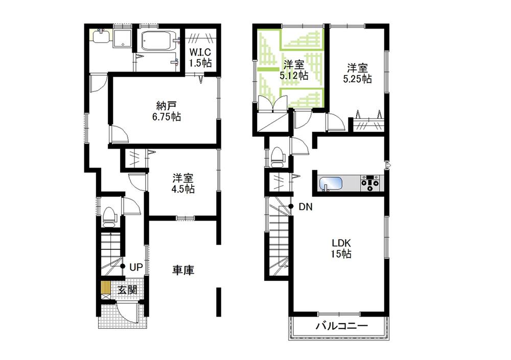 Floor plan. (Building 2), Price 39 million yen, 4LDK, Land area 78.03 sq m , Building area 99.42 sq m