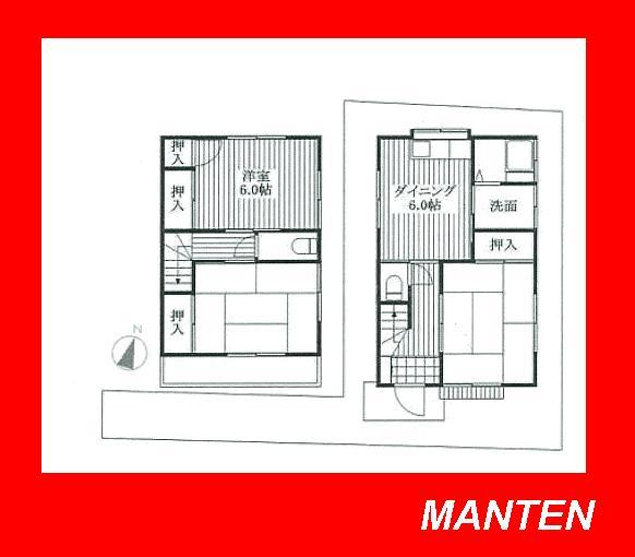 Floor plan. 18 million yen, 3DK, Land area 76.09 sq m , Building area 61.97 sq m