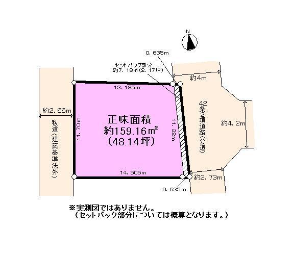 Compartment figure. Land price 56,800,000 yen, Land area 166.34 sq m