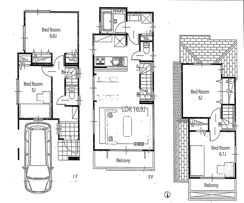 Floor plan. 52,800,000 yen, 4LDK, Land area 65.85 sq m , Building area 103.53 sq m