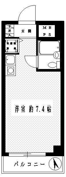 Floor plan. Price 6.3 million yen, Occupied area 19.14 sq m , Balcony area 2.9 sq m floor plan