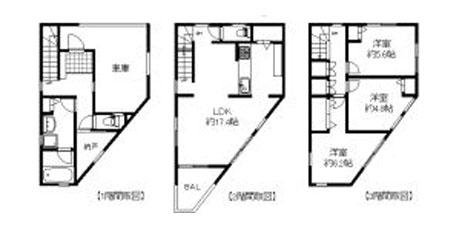 Building plan example (floor plan). Building plan example (1 compartment) Building price 14.7 million yen, Building area 95.66 sq m