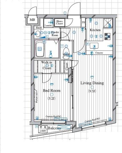 Floor plan. 1LDK, Price 22 million yen, Occupied area 41.14 sq m , Balcony area 2.18 sq m