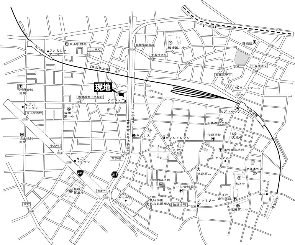 Local guide map. 3 Station 2 lines available