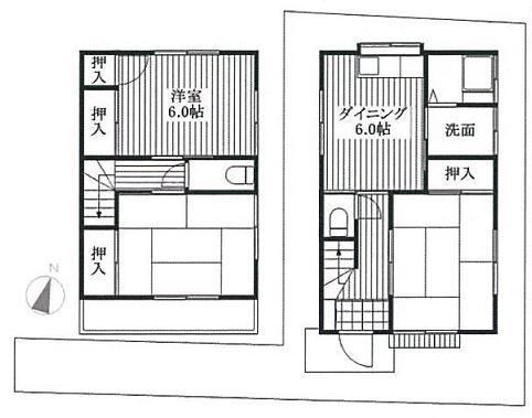 Floor plan. 18 million yen, 3DK, Land area 76.09 sq m , Building area 61.97 sq m All rooms are two-sided lighting!