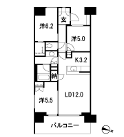Floor: 3LD ・ K + N (storeroom) + WIC (walk-in closet), the occupied area: 70.12 sq m, Price: TBD