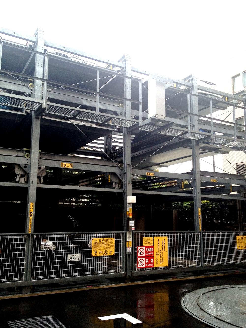 Parking lot. Common areas