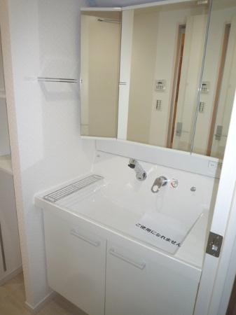 Wash basin, toilet. Bathroom vanity