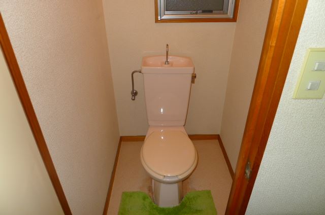 Toilet. Toilet with a window! It is easy to ventilation! 