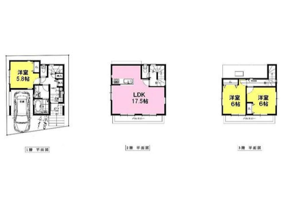 Other building plan example. Building plan example (No. 2 place) building price 16.2 million yen, Building area 85.85 sq m