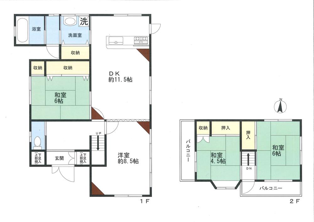 Floor plan. 47,800,000 yen, 4DK, Land area 165.29 sq m , Building area 90.18 sq m