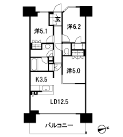 Floor: 3LD ・ K + WIC (walk-in closet), the occupied area: 70.35 sq m, price: 46 million yen, currently on sale