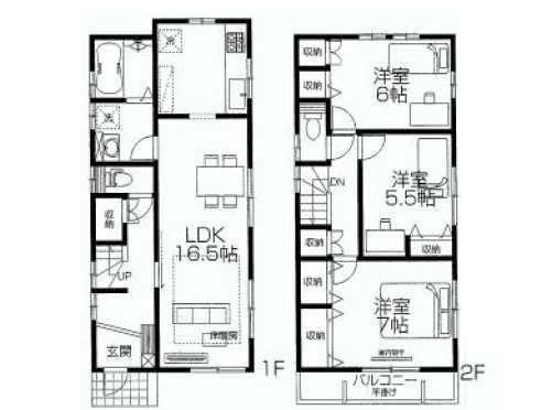 Floor plan. (5 Building), Price 46,800,000 yen, 3LDK, Land area 102.88 sq m , Building area 88.18 sq m