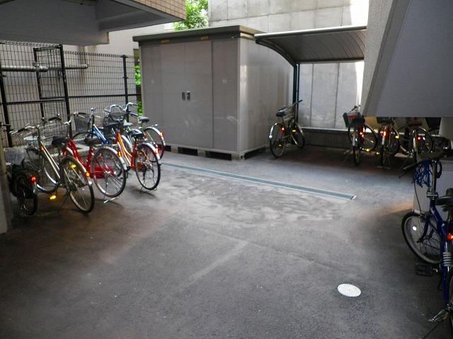 Parking lot. Bicycle-parking space