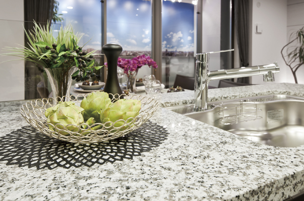 Kitchen top plate of natural granite