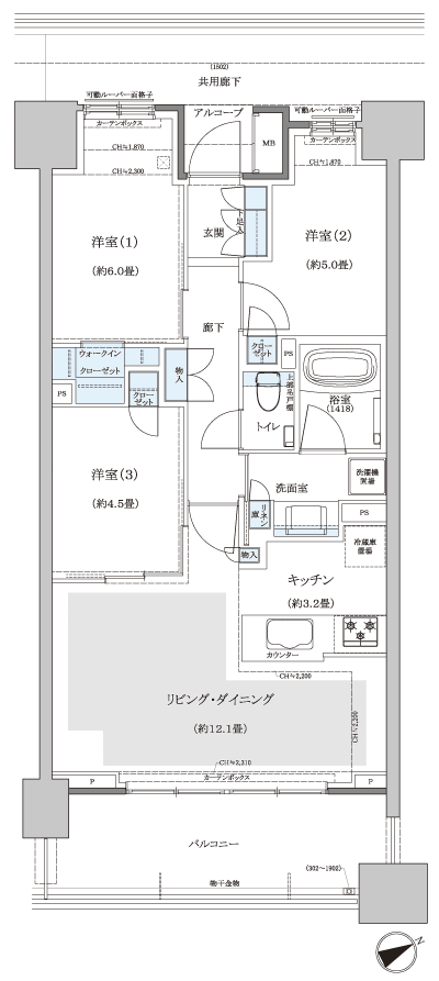 Floor: 3LDK, occupied area: 68.06 sq m, Price: TBD