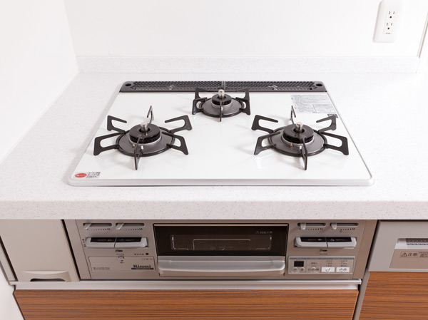 Kitchen.  [Pearl Crystal top stove] Colorful peace of mind ・ Safety features, Cleaning is also easy to specification. Anhydrous is a single-sided grill and with a temperature adjustment function. (Less than, Amenities of the web is the same specification)