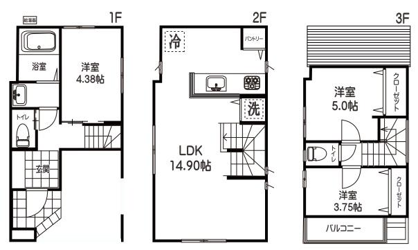 Floor plan. 35,800,000 yen, 2LDK + S (storeroom), Land area 48.03 sq m , Building area 70.11 sq m