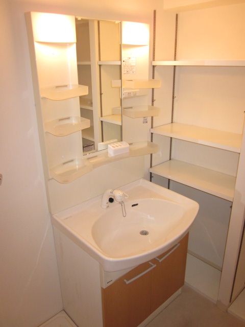 Washroom. With popular shower independent wash basin