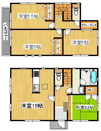 Floor plan. (8 Building), Price 39,800,000 yen, 4LDK, Land area 85.89 sq m , Building area 92.84 sq m