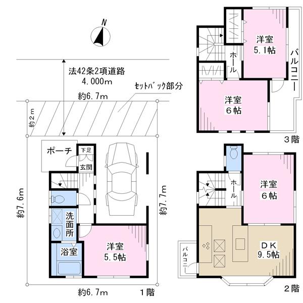 Floor plan. 31 million yen, 4DK, Land area 51.99 sq m , Building area 78.09 sq m