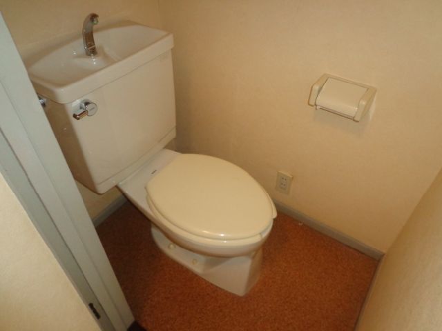 Toilet. Toilet on the right side
