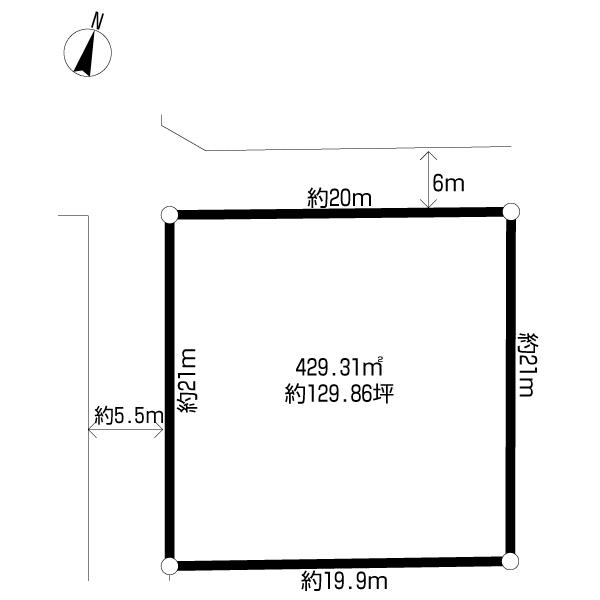 Compartment figure. Land price 145 million yen, Land area 429.31 sq m