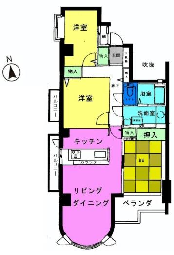 Floor plan. 3LDK, Price 23.8 million yen, Occupied area 80.35 sq m , Balcony area 9.49 sq m