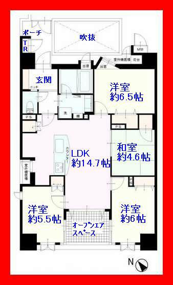 Floor plan. 4LDK, Price 31,900,000 yen, Occupied area 78.94 sq m , Balcony is the area 5.4 sq m furnished