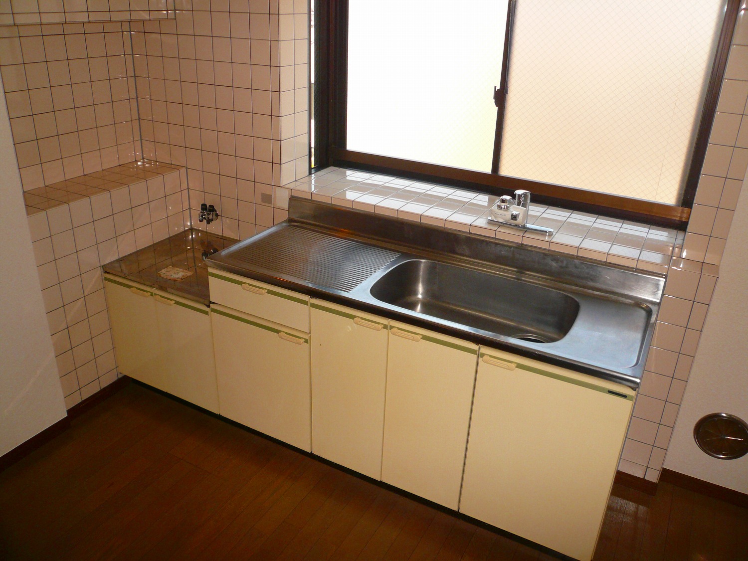 Kitchen. There is a window ventilation can also be a kitchen