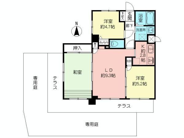 Floor plan. 3LDK, Price 23.8 million yen, Occupied area 32.92 sq m Floor