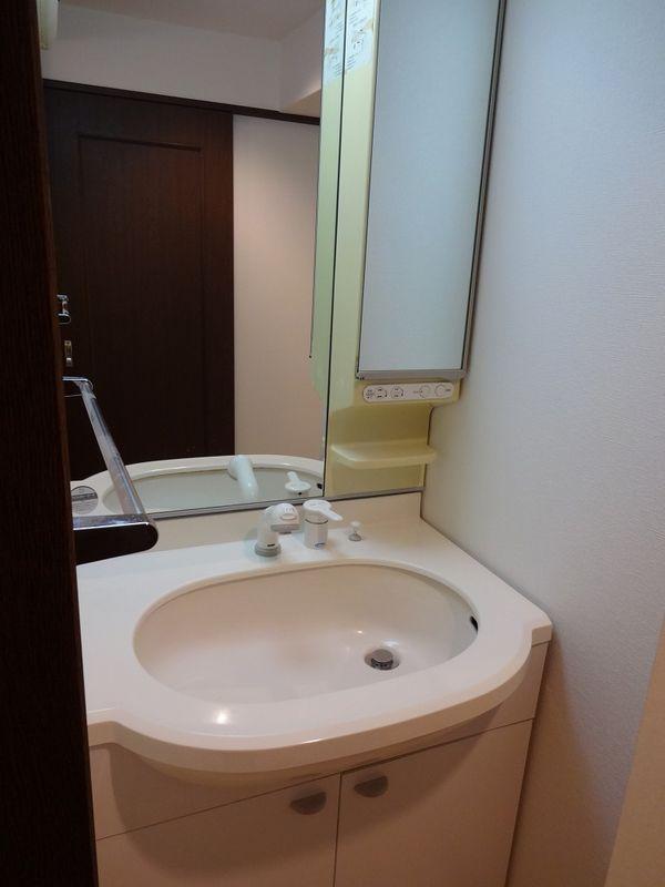 Wash basin, toilet. Bathroom vanity