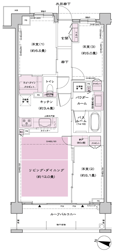 Floor: 3LD ・ K + N (storeroom) + WIC (walk-in closet), the occupied area: 70.33 sq m, Price: 33,800,000 yen, now on sale