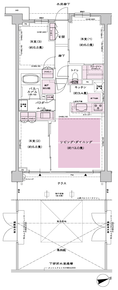 Floor: 3LD ・ K + N (storeroom) + WIC (walk-in closet), the occupied area: 70.59 sq m, Price: 35,800,000 yen, now on sale