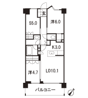 Floor: 2LDK + S, the occupied area: 64.09 sq m, Price: TBD