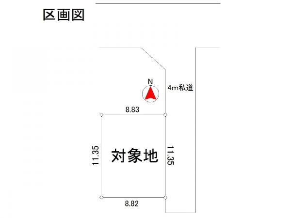 Compartment figure. Land price 19,800,000 yen, Land area 100.12 sq m compartment view
