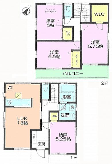 Floor plan. 39,800,000 yen, 3LDK+S, Land area 114.39 sq m , Building area 92.74 sq m Floor
