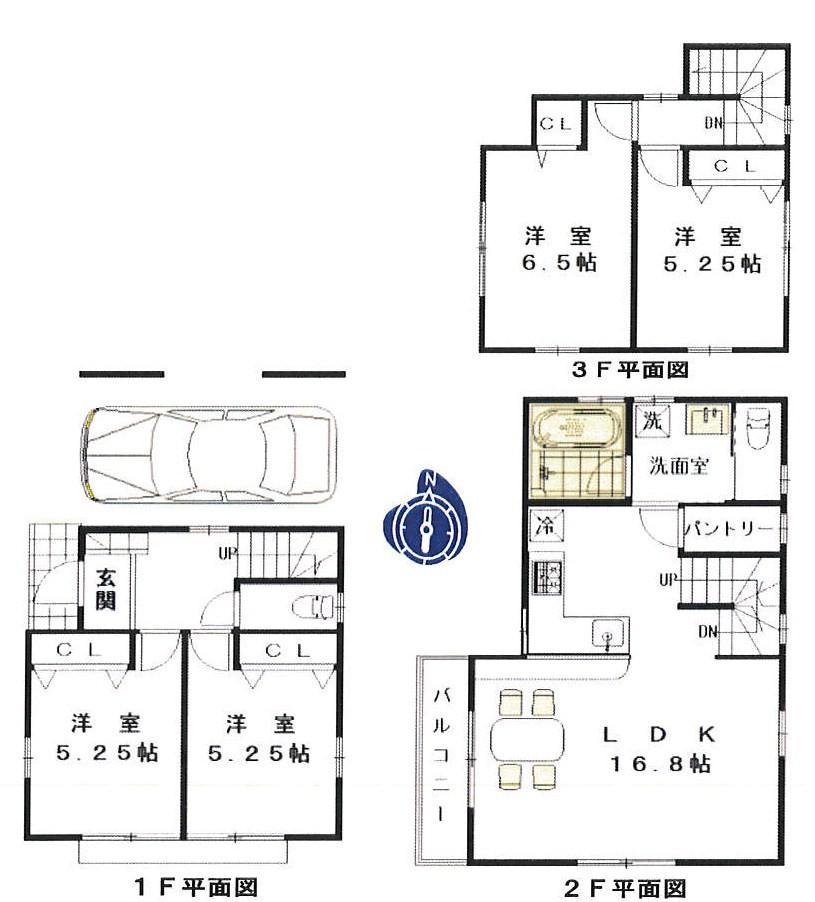 Floor plan. 27,800,000 yen, 4LDK, Land area 78.09 sq m , Building area 104.49 sq m