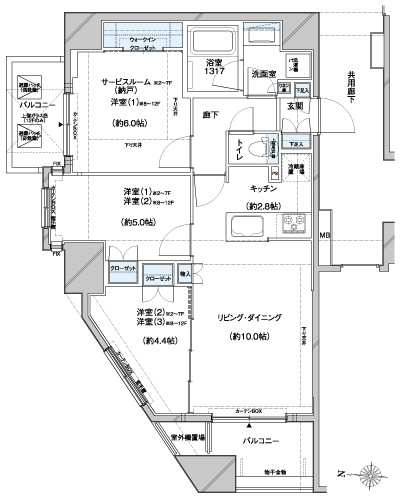 Floor: 3LDK + WIC, the occupied area: 63.07 sq m, Price: 32,800,000 yen, now on sale