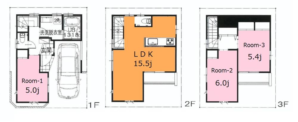 Floor plan. 32,800,000 yen, 3LDK, Land area 48.99 sq m , Building area 85.76 sq m