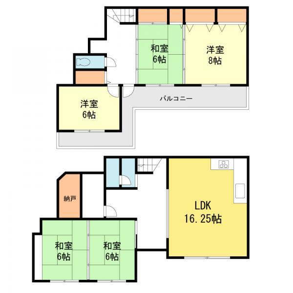 Compartment figure. 48,300,000 yen, 5LDK, Land area 170.17 sq m , It is a building area of ​​123.67 sq m room very clean your Keisei Main Line "Horikiri iris garden" station 7-minute walk Elementary and junior high schools close Enhancement, such as supermarkets and hospitals Living environment favorable Interphone with a monitor of the peace of mind