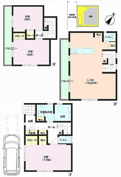 Floor plan. 36,800,000 yen, 3LDK, Land area 64.25 sq m , Building area 86.4 sq m floor plan