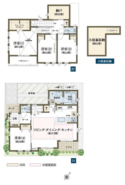 Floor plan. The park is widely, Good green often feeling ward Shinkoiwa park. Sports park and a wide lawn plaza, There is also such as basketball court, Crowded with children. Also, Around the square has become a jogging course, It has become diverticulum of the place of the people.