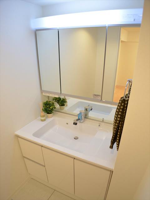 Wash basin, toilet. Vanity wide type