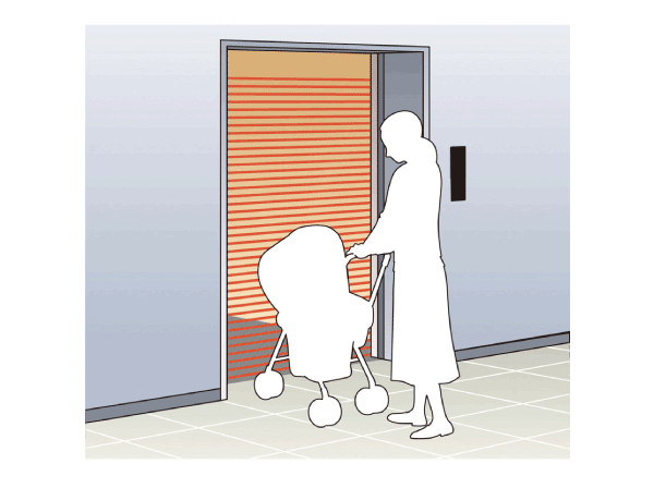 Security.  [Multi-beam door sensor] An infrared sensor located on substantially the entire surface of the doorway, Check the getting on and off of the user. While it is blocking the sensor, Because of the structure the door is not close, You can get on and off with peace of mind, such as those who use the elderly and stroller.