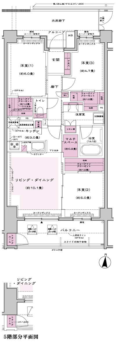 Floor: 3LDK + 3WIC + TR + M, the occupied area: 71.44 sq m, Price: TBD