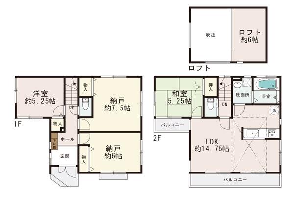 Floor plan. (C Building), Price 31,800,000 yen, 3LDK+S, Land area 86.94 sq m , Building area 75.93 sq m