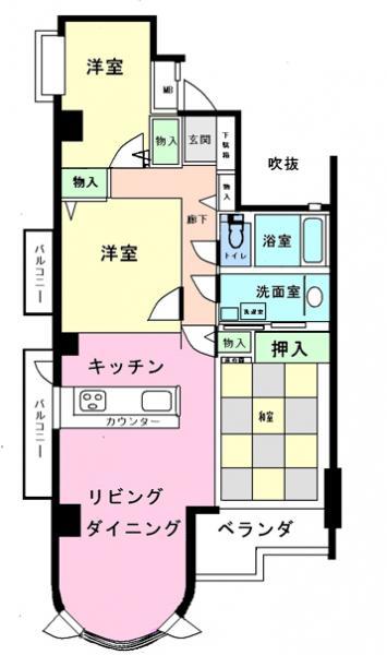 Floor plan. 3LDK, Price 23.8 million yen, Occupied area 80.35 sq m , Balcony area 9.49 sq m