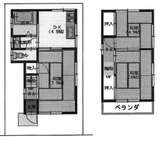 Floor plan. 11.8 million yen, 3DK, Land area 44.82 sq m , Building area 49.68 sq m